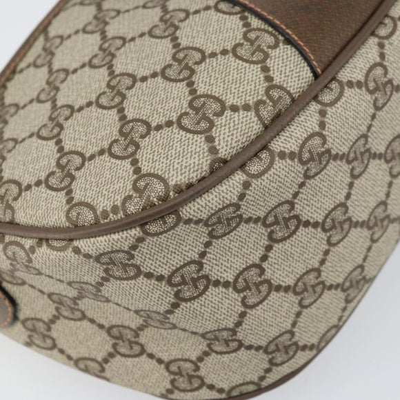 GUCCI GG Supreme Web Sherry Line Bag PVC Beige Gold 89 02 032 Auth 170109