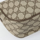 GUCCI GG Supreme Web Sherry Line Bag PVC Beige Gold 89 02 032 Auth 170109-17