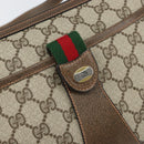 GUCCI GG Supreme Web Sherry Line Bag PVC Beige Gold 89 02 032 Auth 170109-18