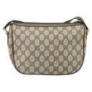 GUCCI GG Supreme Web Sherry Line Bag PVC Beige Gold 89 02 032 Auth 170109-2