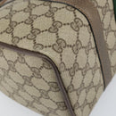 GUCCI GG Supreme Web Sherry Line Hand Bag PVC Beige Gold 39 02 006 Auth 170110-14