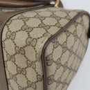 GUCCI GG Supreme Web Sherry Line Hand Bag PVC Beige Gold 39 02 006 Auth 170110-15