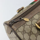 GUCCI GG Supreme Web Sherry Line Hand Bag PVC Beige Gold 39 02 006 Auth 170110-10