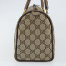 GUCCI GG Supreme Web Sherry Line Hand Bag PVC Beige Gold 39 02 006 Auth 170110-4