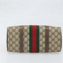 GUCCI GG Supreme Web Sherry Line Hand Bag PVC Beige Gold 39 02 006 Auth 170110-5