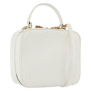 GUCCI Bamboo Vanity Hand Bag Patent 2way White Gold 000 270 0323 Auth 170112-1