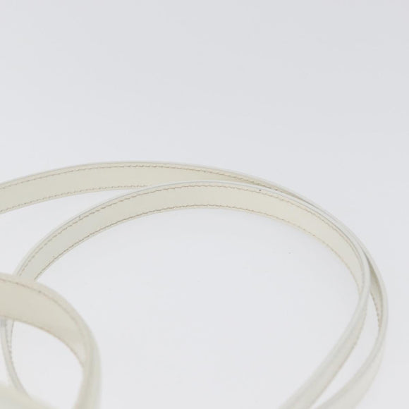 GUCCI Bamboo Vanity Hand Bag Patent 2way White Gold 000 270 0323 Auth 170112