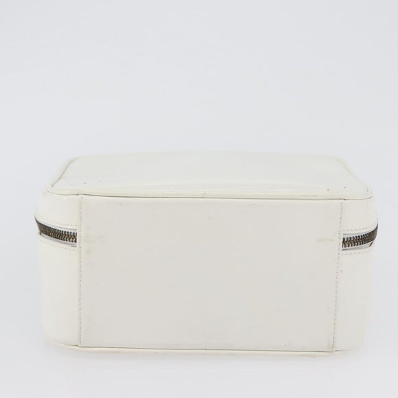 GUCCI Bamboo Vanity Hand Bag Patent 2way White Gold 000 270 0323 Auth 170112