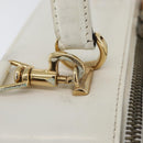 GUCCI Bamboo Vanity Hand Bag Patent 2way White Gold 000 270 0323 Auth 170112-9