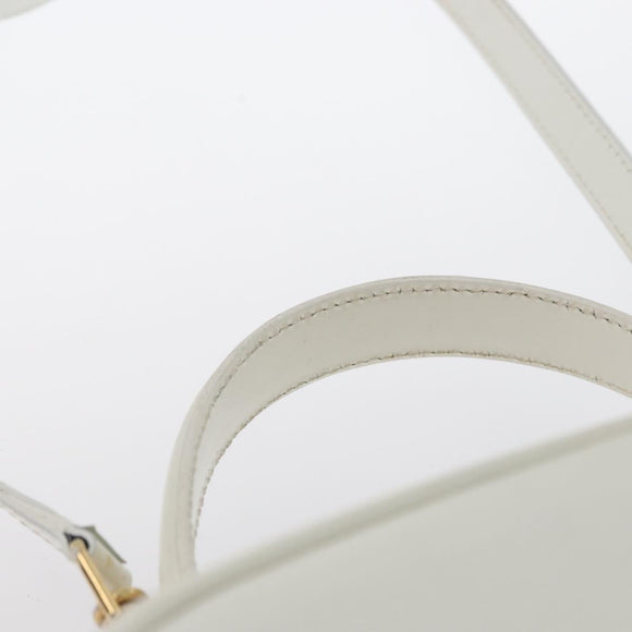 GUCCI Bamboo Vanity Hand Bag Patent 2way White Gold 000 270 0323 Auth 170112
