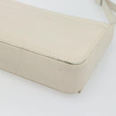 GUCCI Shoulder Bag Leather White Silver Auth 170113-12