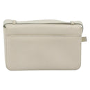 GUCCI Shoulder Bag Leather White Silver Auth 170113-3