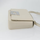 GUCCI Shoulder Bag Leather White Silver Auth 170113-5