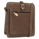 GUCCI Shoulder Bag Leather Brown Gold Auth 170114-1