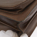 GUCCI Shoulder Bag Leather Brown Gold Auth 170114-14