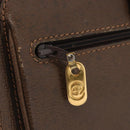GUCCI Shoulder Bag Leather Brown Gold Auth 170114-17