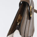 GUCCI Shoulder Bag Leather Brown Gold Auth 170114-10