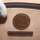 GUCCI Shoulder Bag Leather Brown Gold Auth 170114-19