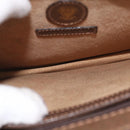 GUCCI Shoulder Bag Leather Brown Gold Auth 170114-11