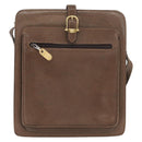 GUCCI Shoulder Bag Leather Brown Gold Auth 170114-13