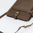 GUCCI Shoulder Bag Leather Brown Gold Auth 170114-6