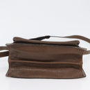 GUCCI Shoulder Bag Leather Brown Gold Auth 170114-5