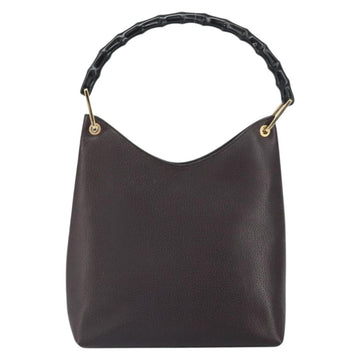 GUCCI Bamboo Tote Bag Leather Brown Gold 001 3007 3754 Auth 170115 - 0