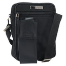 GUCCI Shoulder Bag Nylon Black Silver 018 1619 Auth 170116-1