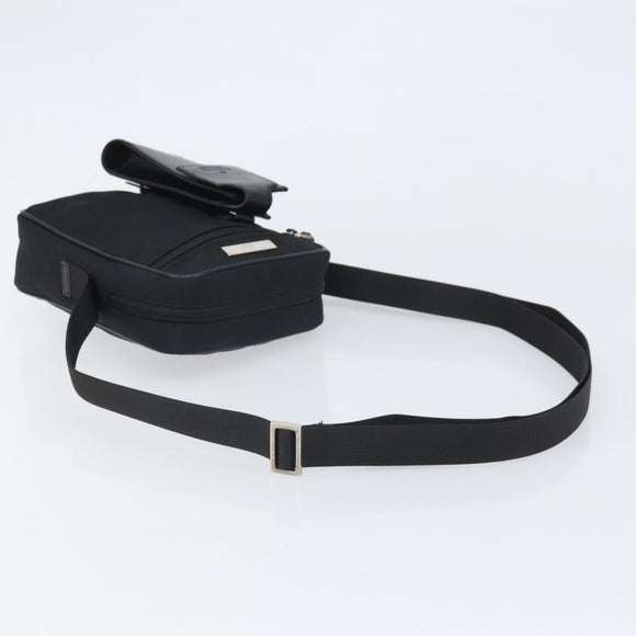 GUCCI Shoulder Bag Nylon Black Silver 018 1619 Auth 170116