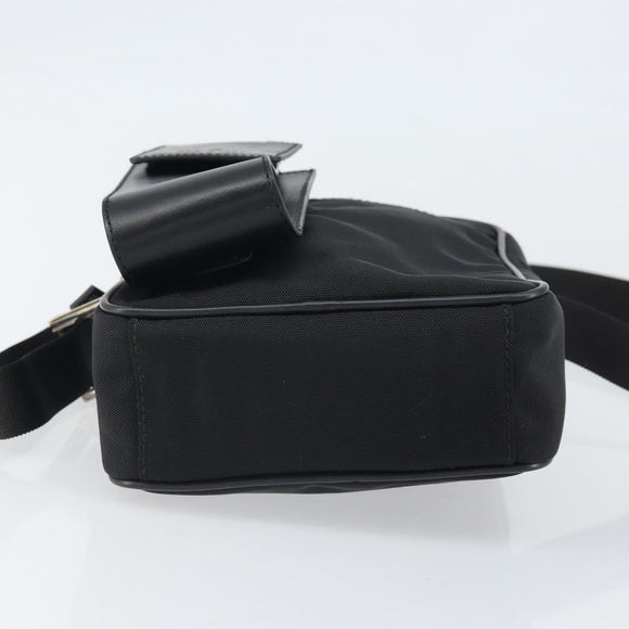 GUCCI Shoulder Bag Nylon Black Silver 018 1619 Auth 170116
