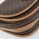 CELINE Macadam Canvas Shoulder Bag PVC Leather Brown Gold Auth 170119-15