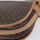 CELINE Macadam Canvas Shoulder Bag PVC Leather Brown Gold Auth 170119-16