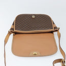 CELINE Macadam Canvas Shoulder Bag PVC Leather Brown Gold Auth 170119-18