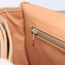 CELINE Macadam Canvas Shoulder Bag PVC Leather Brown Gold Auth 170119-21