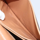 CELINE Macadam Canvas Shoulder Bag PVC Leather Brown Gold Auth 170119-22