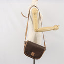 CELINE Macadam Canvas Shoulder Bag PVC Leather Brown Gold Auth 170119-23