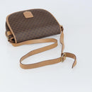 CELINE Macadam Canvas Shoulder Bag PVC Leather Brown Gold Auth 170119-7