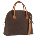 CELINE Macadam Canvas Hand Bag PVC Leather 2way Brown Gold Auth 170120-1