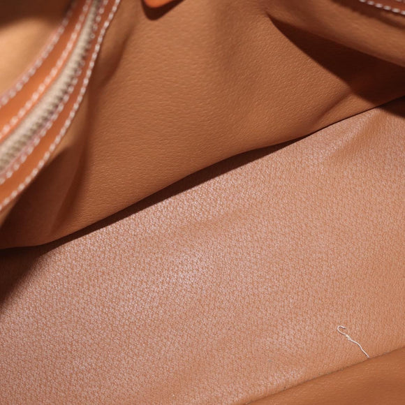 CELINE Macadam Canvas Hand Bag PVC Leather 2way Brown Gold Auth 170120