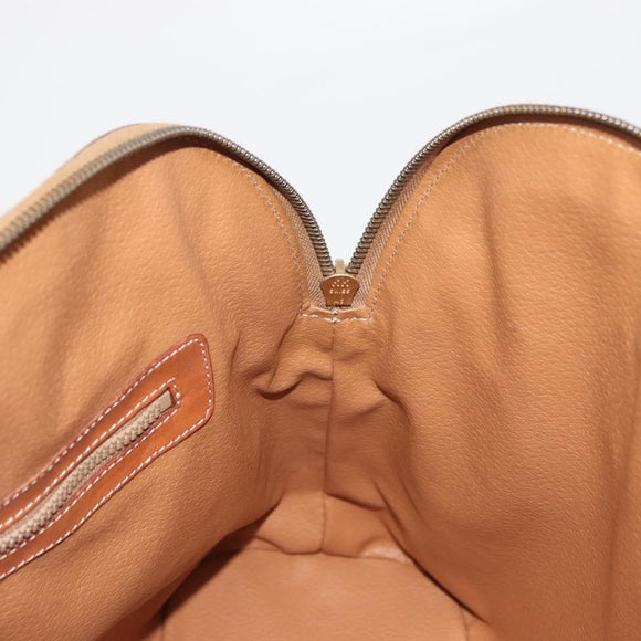 CELINE Macadam Canvas Hand Bag PVC Leather 2way Brown Gold Auth 170120