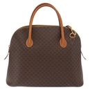 CELINE Macadam Canvas Hand Bag PVC Leather 2way Brown Gold Auth 170120-13