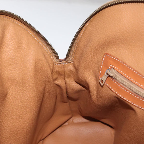 CELINE Macadam Canvas Hand Bag PVC Leather 2way Brown Gold Auth 170120