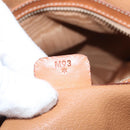 CELINE Macadam Canvas Hand Bag PVC Leather 2way Brown Gold Auth 170120-12