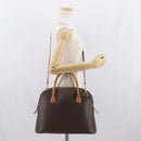CELINE Macadam Canvas Hand Bag PVC Leather 2way Brown Gold Auth 170120-24