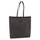 CELINE Macadam Canvas Hand Bag PVC Leather Black Gold Auth 170122-1