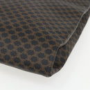 CELINE Macadam Canvas Hand Bag PVC Leather Black Gold Auth 170122-9