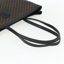 CELINE Macadam Canvas Hand Bag PVC Leather Black Gold Auth 170122-7