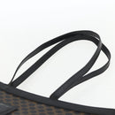 CELINE Macadam Canvas Hand Bag PVC Leather Black Gold Auth 170122-8