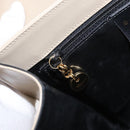 Salvatore Ferragamo Gancini Hand Bag Leather Beige Gold Auth 170123-23