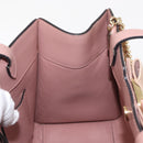Salvatore Ferragamo Vala Hand Bag Leather 2way Pink Gold Auth 170124-20